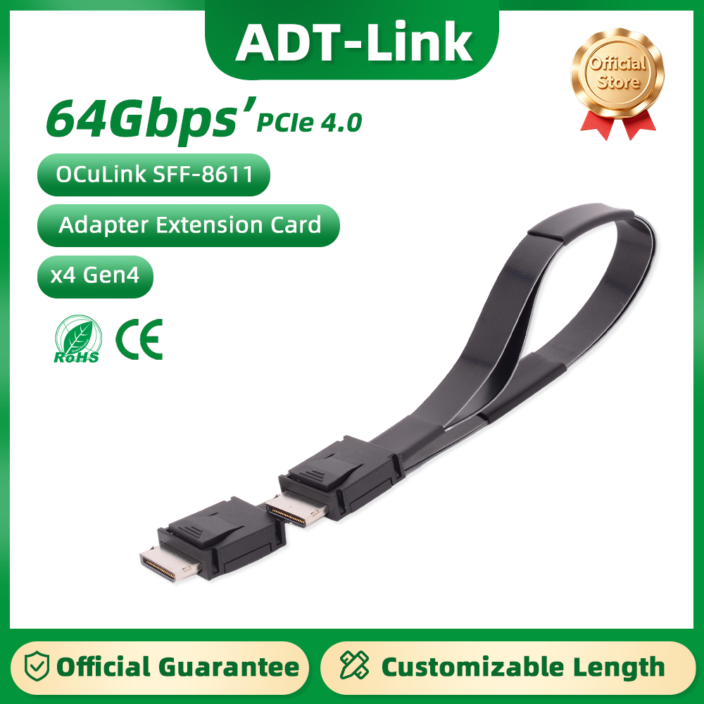 External Gpu Dock Pcie 4.0 Oculink - ADT-Link PCI-E 4.0 X4 SFF-8611 mâle