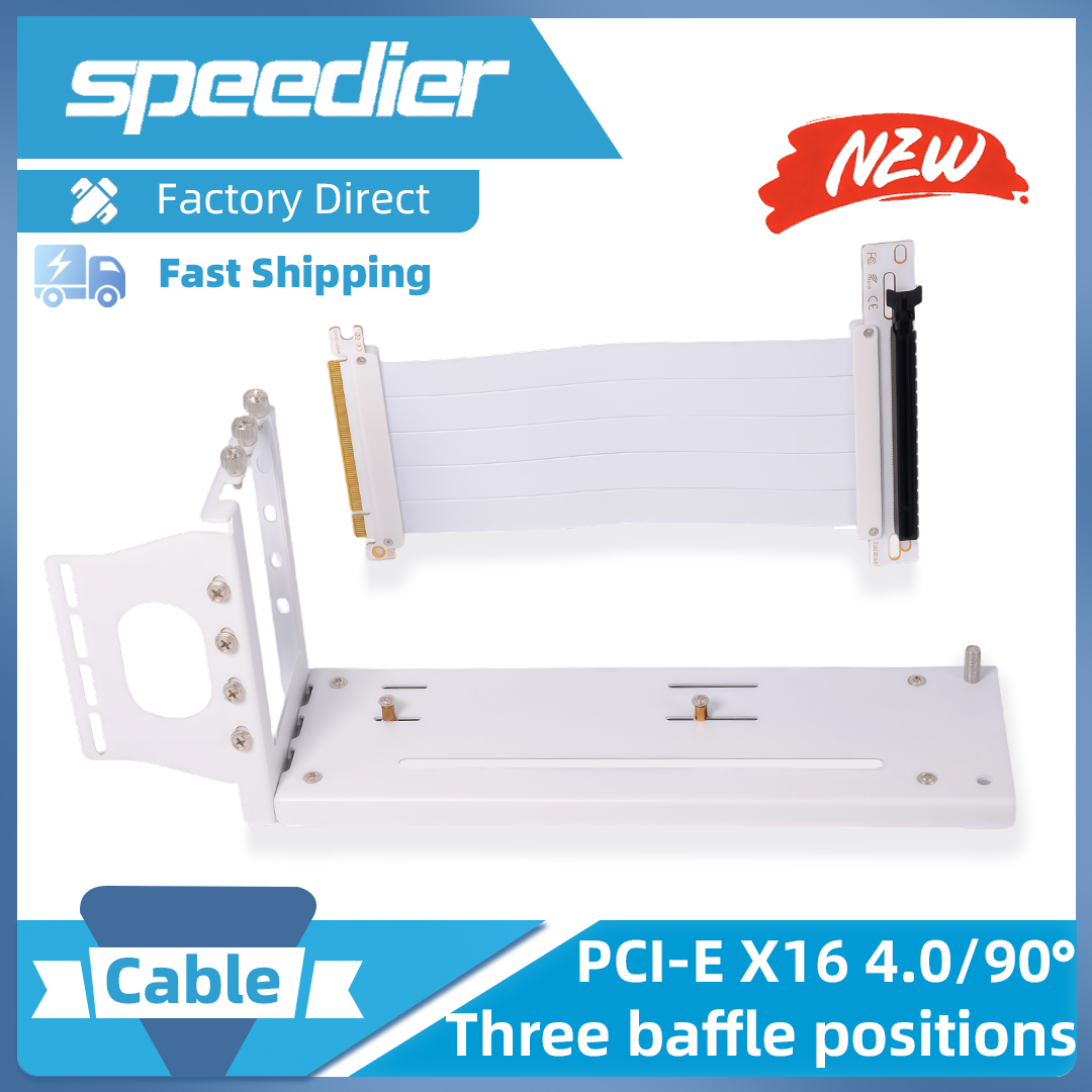 Pcie 4.0 X16 Riser Cable 90 Degree - Câble d'extension de carte graphique Riser