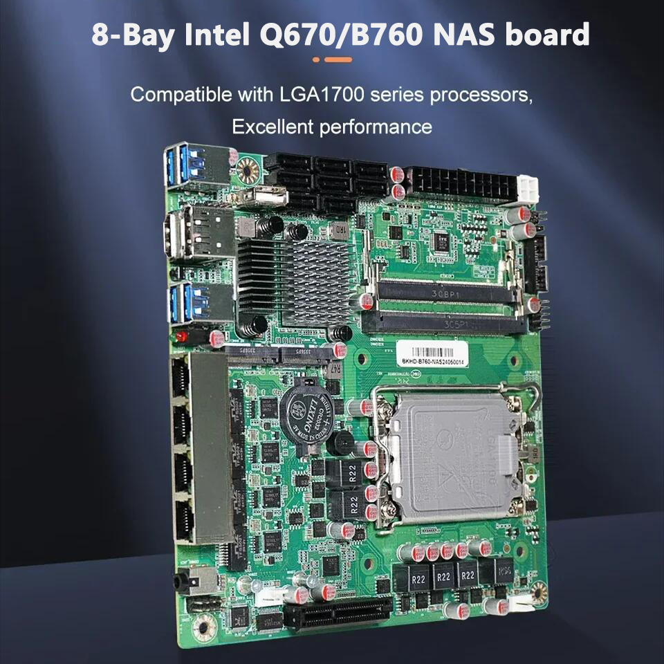 Lga 1700 Ddr5 Itx Motherboard - Carte mère NAS Topton Q670 B760
