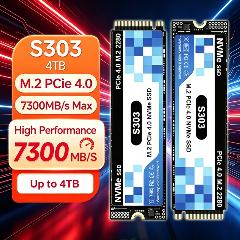 M.2 Nvme 4Tb Pcie 4.0 Ssd - Nouveau SSD M.2 S303 original 2026,