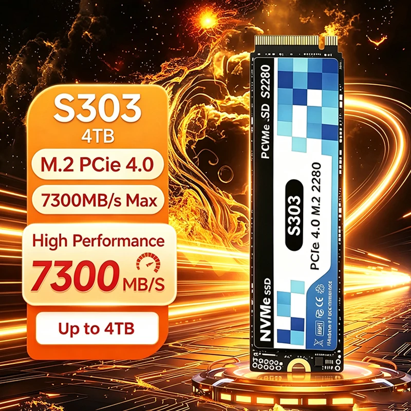 M.2 Nvme 4Tb Pcie 4.0 Ssd - Nouveau SSD M.2 S303 d'origine 2026,