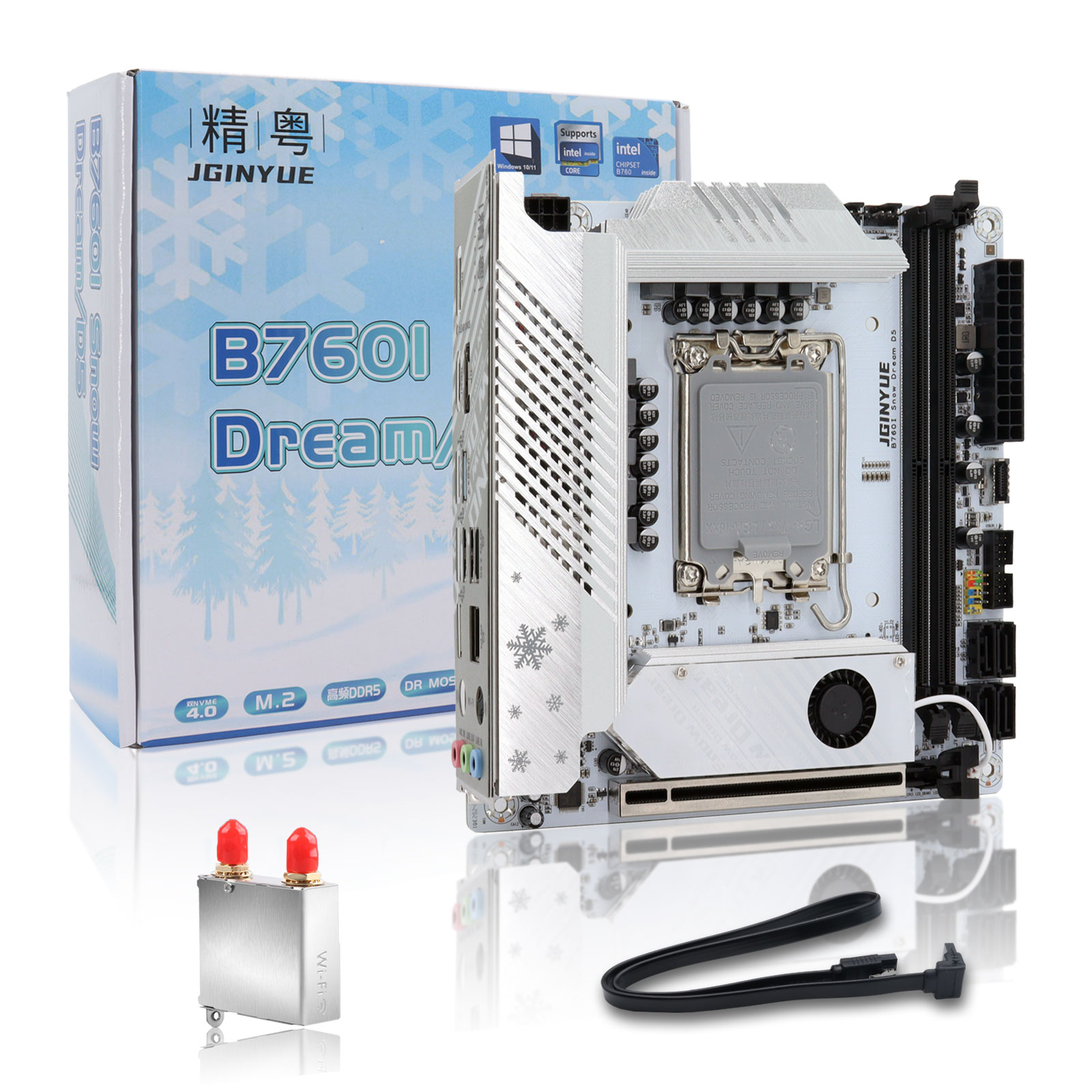 Lga 1700 Ddr5 Itx Motherboard - JGINYUE B760 Carte Mère Mini ITX