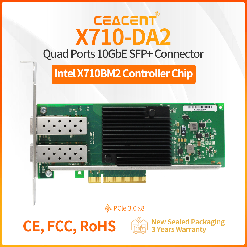 X710-DA2 Chipset Intel X710-BM - 10Gb Sfp+ Pcie Network Card Dual Port avis et prix