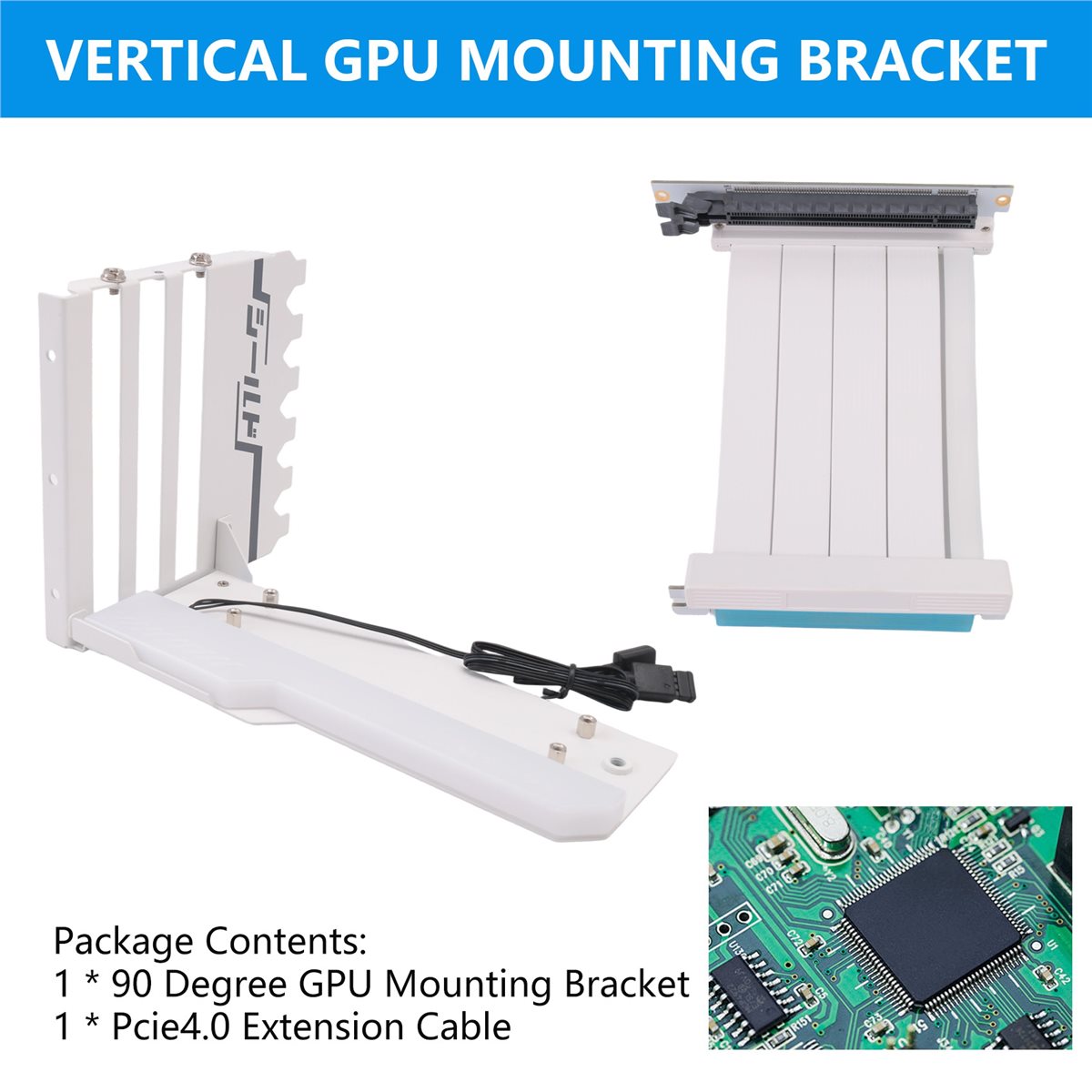 Support de montage vertical po - Pcie 4.0 X16 Riser Cable 90 Degree avis et prix