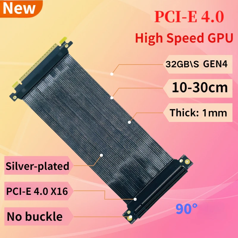 Câble d'extension blindé pour  - Pcie 4.0 X16 Riser Cable 90 Degree avis et prix