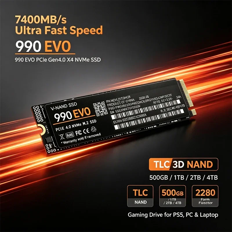 SSD NVMe M.2 Gaming 990 EVO PC - M.2 Nvme 4Tb Pcie 4.0 Ssd avis et prix