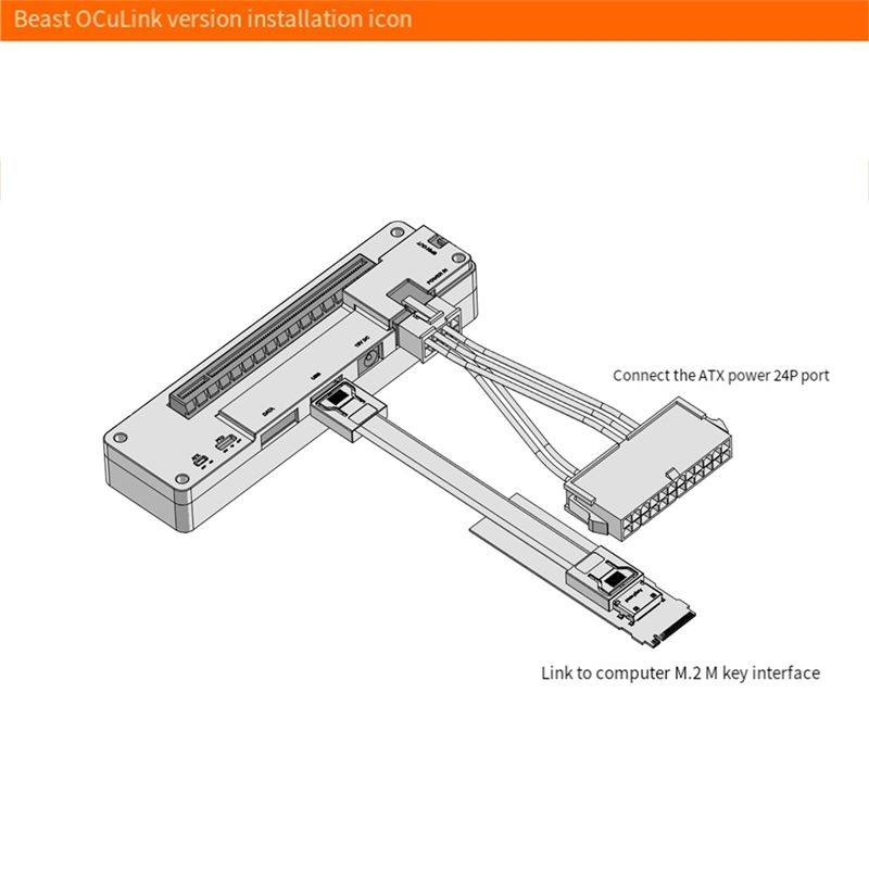 Adaptateur AY14 -M.2 MKEY vers - External Gpu Dock Pcie 4.0 Oculink avis et prix