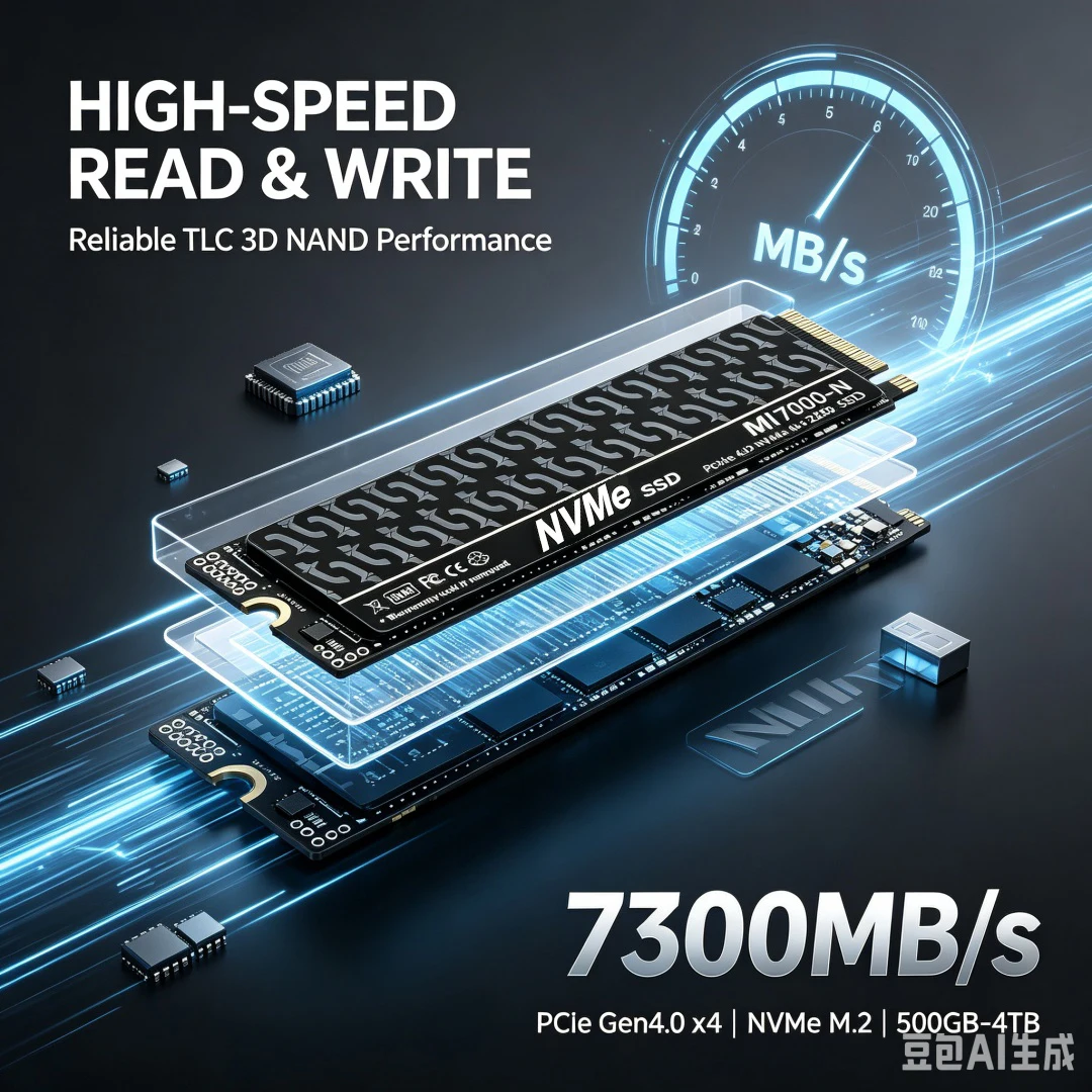 MI7000-N SSD 7300 Mo/s 1 To 2  - M.2 Nvme 4Tb Pcie 4.0 Ssd avis et prix