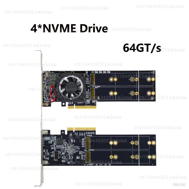 Adaptateur PEX8747 Chip PCIe 3 - Quad M.2 Nvme Pcie Bifurcation Card avis et prix