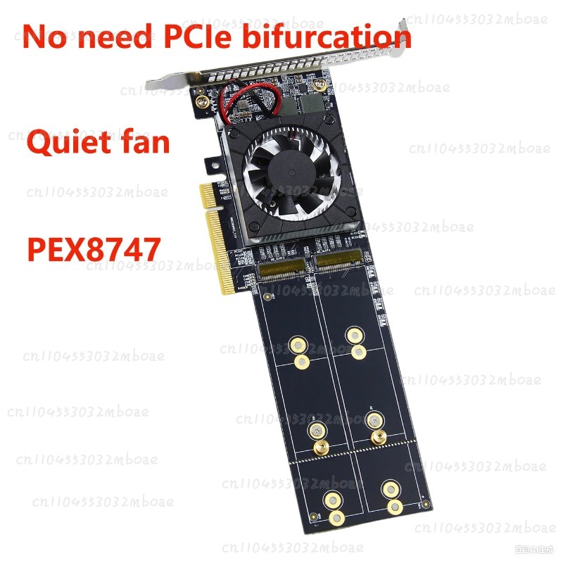 Adaptateur PEX8747 Chip PCIe 3 - Quad M.2 Nvme Pcie Bifurcation Card avis et prix